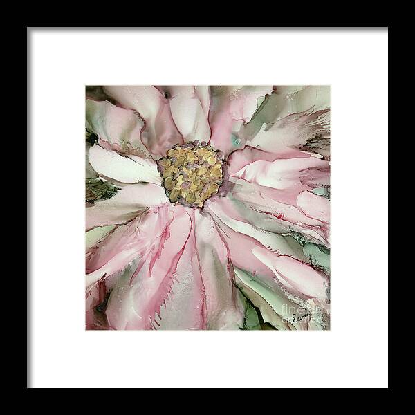Christmas Framed Print featuring the painting Sage and Pink Christmas by Eunice Warfel