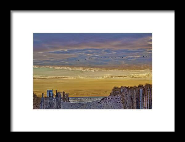 Beach Framed Print featuring the photograph Sagg Main Beach In Winter by Cathy Kovarik