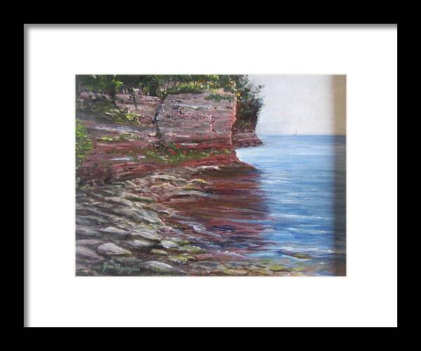 Whele State Park Framed Print featuring the painting Sail into the Light by Jan Byington