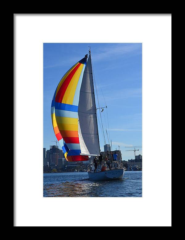 Sailboat Framed Print featuring the photograph Sailboat in Seattle by Colleen Phaedra