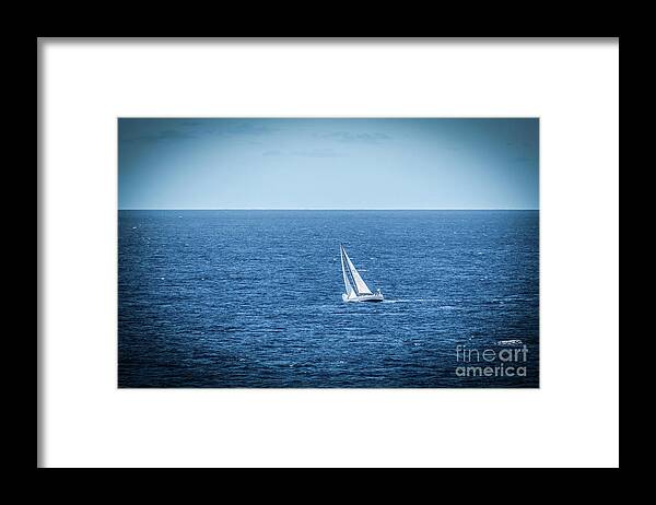 Boat Framed Print featuring the photograph Sailboat in the Caribean by Thomas Marchessault