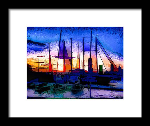 Marina Framed Print featuring the photograph Sailboats at Rest by Susan Eileen Evans
