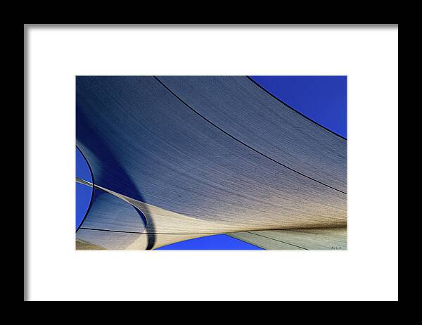 Abstract Framed Print featuring the photograph Sailcloth Abstract Times Two by Bob Orsillo