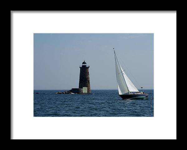 Photograph Framed Print featuring the photograph Sailing by Whaleback by Lois Lepisto