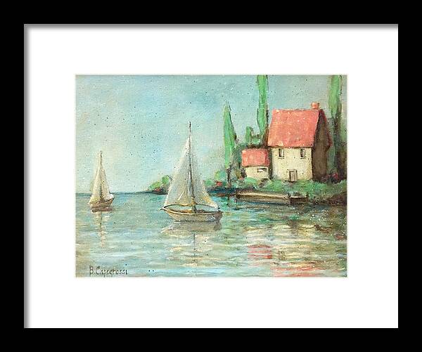 Monet Framed Print featuring the painting Sailing Day After Monet by Beth Capogrossi