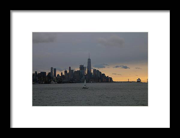 Nyc Framed Print featuring the photograph Sailing On The Hudson by Living Color Photography Lorraine Lynch