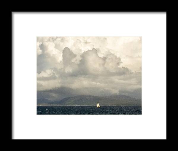 Sailing Framed Print featuring the photograph Sailing Scottish Seas by Kathleen McGinley