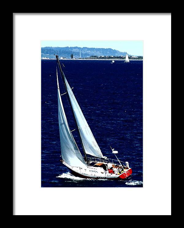 Boat Framed Print featuring the photograph Sail'n by Lori Seaman