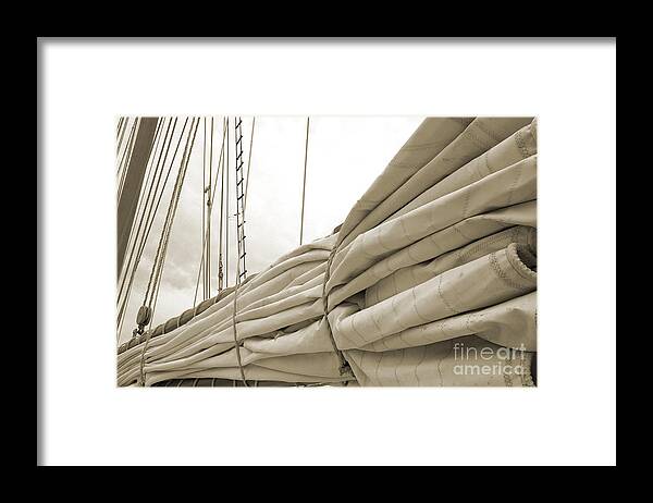 Anchor Framed Print featuring the photograph Sails Are Down 2 by Kathi Shotwell