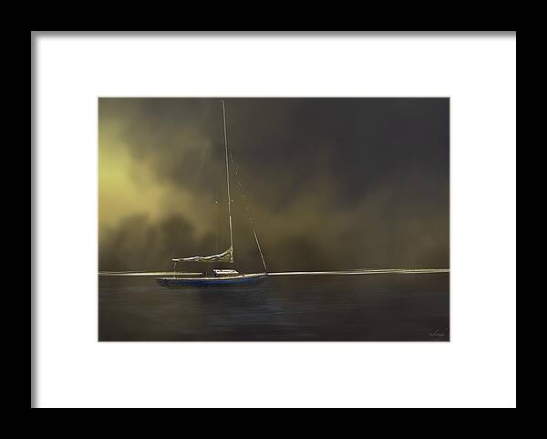 Sail Boat Framed Print featuring the photograph Sails Down by Mary Clough