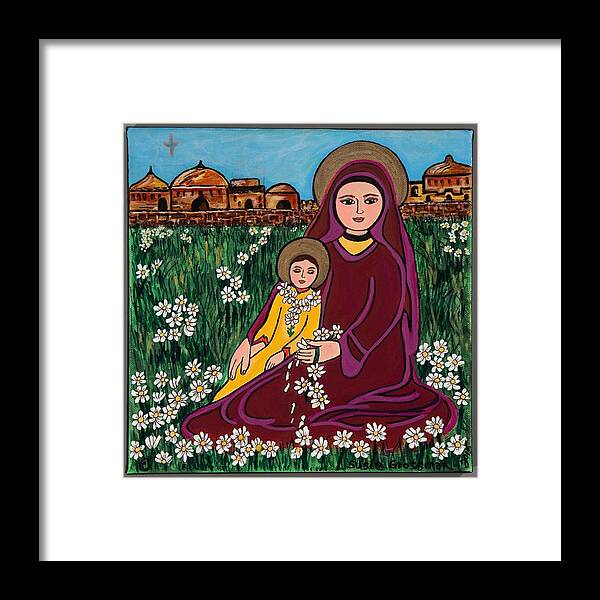 Saint Anne Framed Print featuring the painting Saint Anne and Mary by Susie Grossman