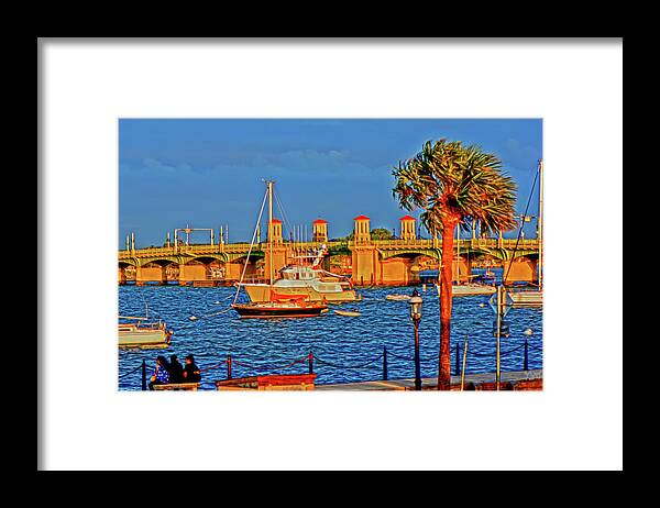 Bayfront Framed Print featuring the photograph Saint Augustine Bayfront Late Afternoon by Gina O'Brien
