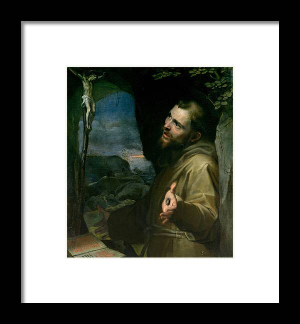 Federico Barocci Framed Print featuring the painting Saint Francis by Federico Barocci