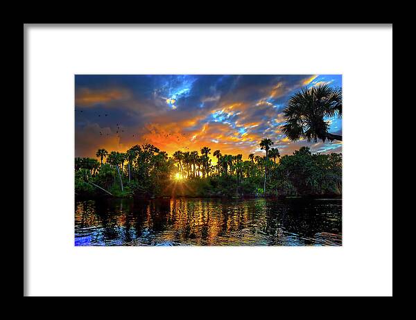 Saint Lucie River Framed Print featuring the photograph Saint Lucie River Sunset by Mark Andrew Thomas