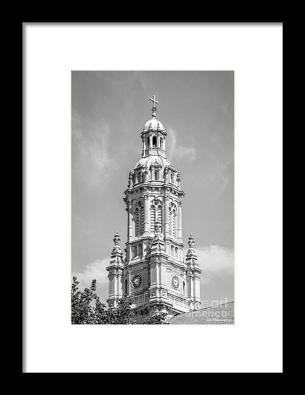 Indiana Framed Print featuring the photograph Saint Mary of the Woods Church Tower by University Icons
