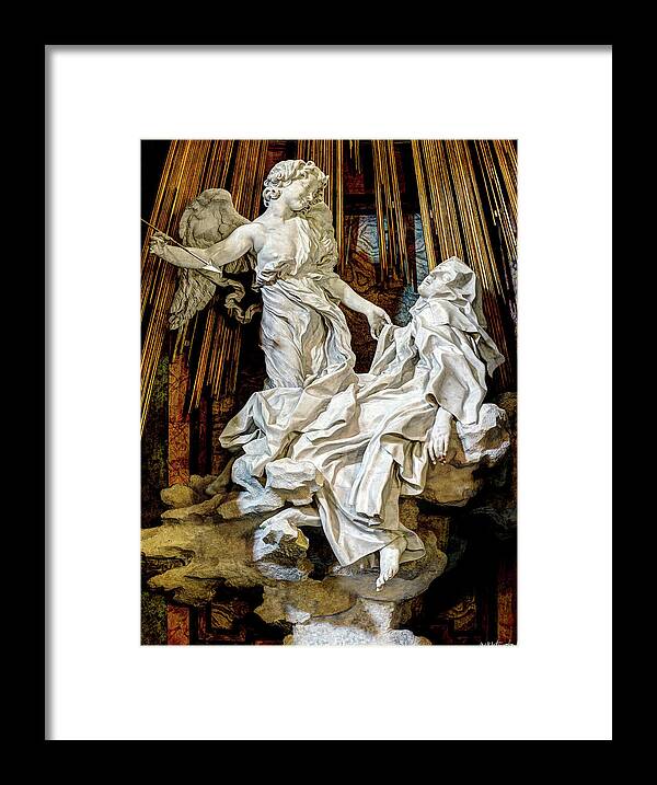 Ecstasy Of Saint Teresa Framed Print featuring the photograph Saint Teresa by Bernini by Weston Westmoreland