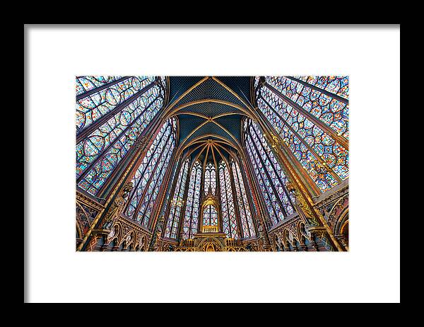 Paris Framed Print featuring the photograph Sainte Chapelle by Songquan Deng