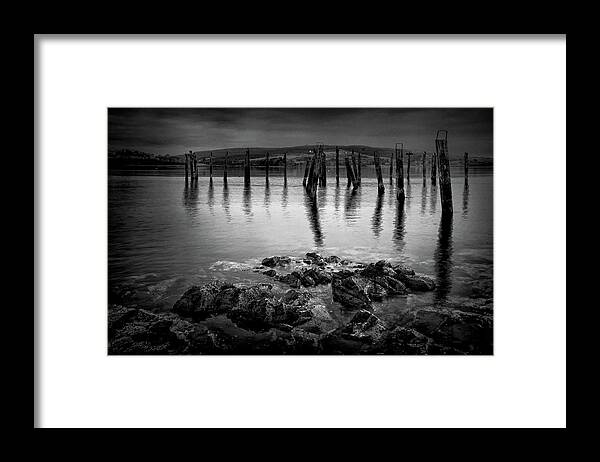 Isle Of Mull Framed Print featuring the photograph Salen Pier, Isle of Mull by Peter OReilly