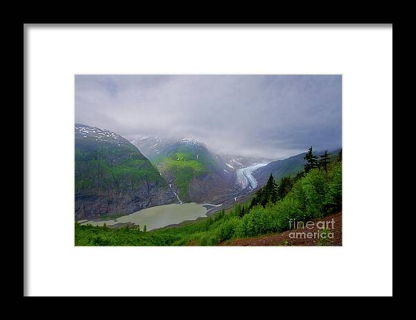 Salmon Glacier Framed Print featuring the photograph Salmon Glacier near Hyder AK by David Arment