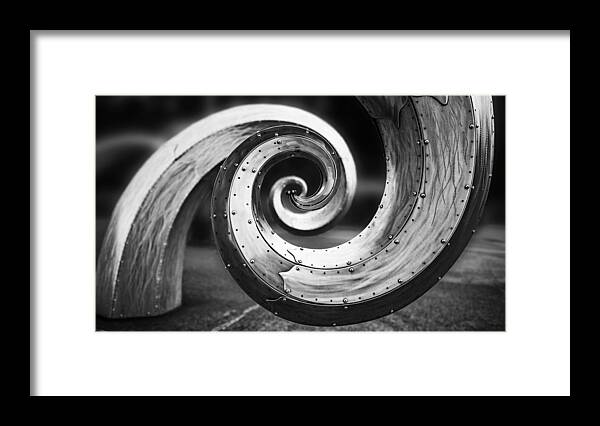 Junk Framed Print featuring the photograph Salmon Waves Black and White by Pelo Blanco Photo