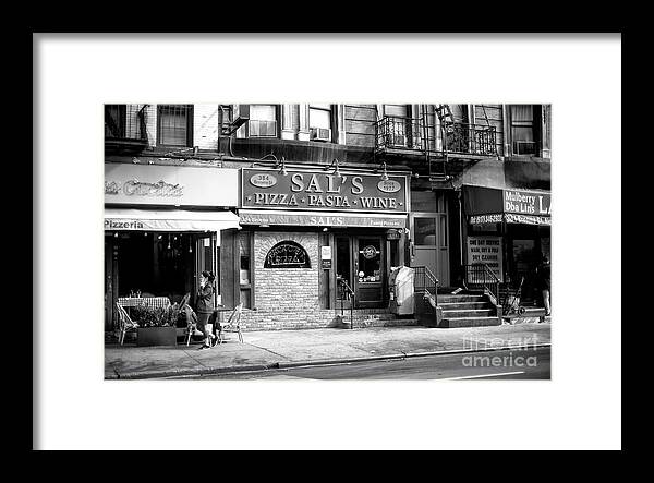 Sal's Little Italy Framed Print featuring the photograph Sal's Little Italy in New York City by John Rizzuto