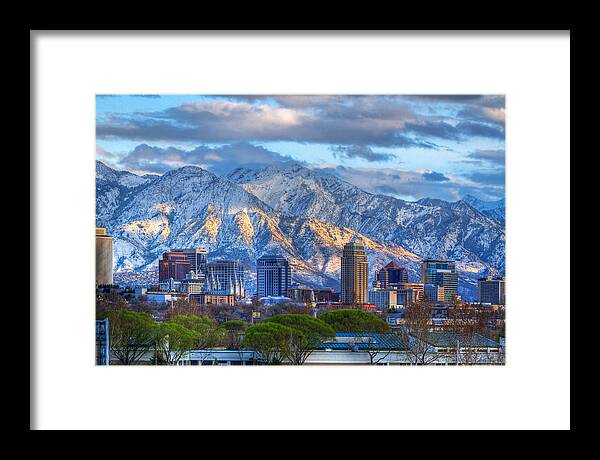 Salt Framed Print featuring the photograph Salt Lake City Utah USA by Douglas Pulsipher