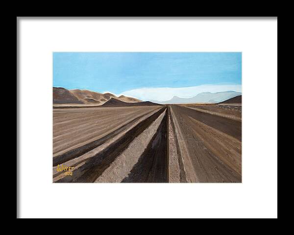Desert Framed Print featuring the painting Salvador Dali desert by Avi Lehrer