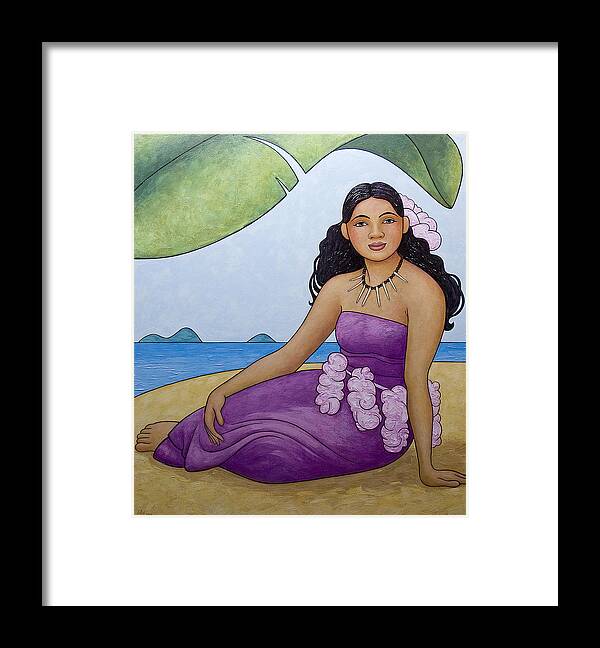 Hawaiian Framed Print featuring the painting Samoan Girl by Norman Engel