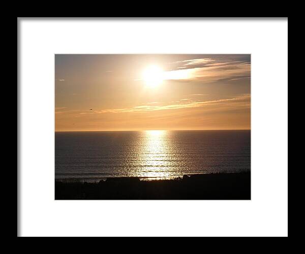 Sun Framed Print featuring the photograph San Diego Sunset by Maria Aduke Alabi