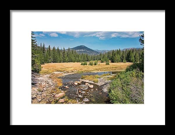 Sierra Nevada Framed Print featuring the photograph San Joaquin River Scene by Kristia Adams