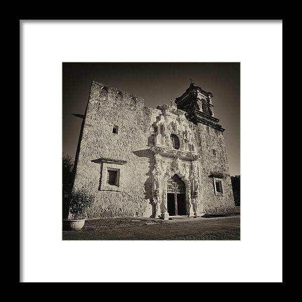 Texas Framed Print featuring the photograph San Jose Mission - San Antonio by Stephen Stookey