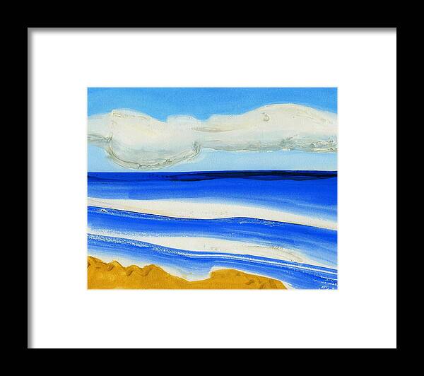 Seascape Framed Print featuring the painting San Juan, Puerto Rico by Dick Sauer