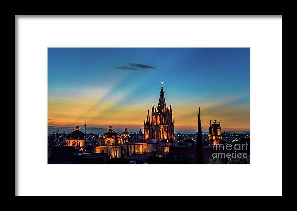 Sunset Framed Print featuring the photograph San Miguel Sunset by David Meznarich