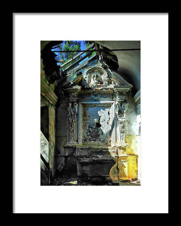 Cappella Framed Print featuring the photograph SAN ROCCO CHAPEL RUINS - Cappella San Rocco rovine by Enrico Pelos