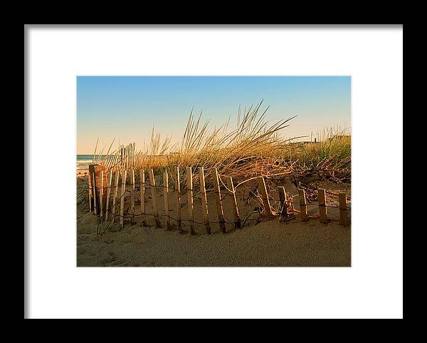 Jersey Shore Framed Print featuring the photograph Sand Dune in Late September - Jersey Shore by Angie Tirado