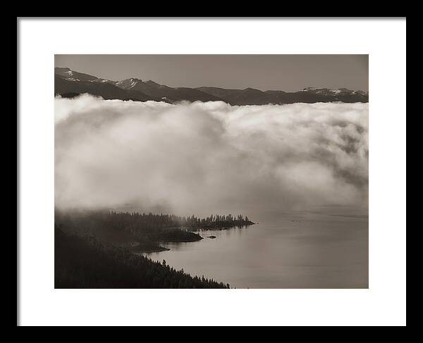 Lake Framed Print featuring the photograph Sand Harbor Clouds by Martin Gollery