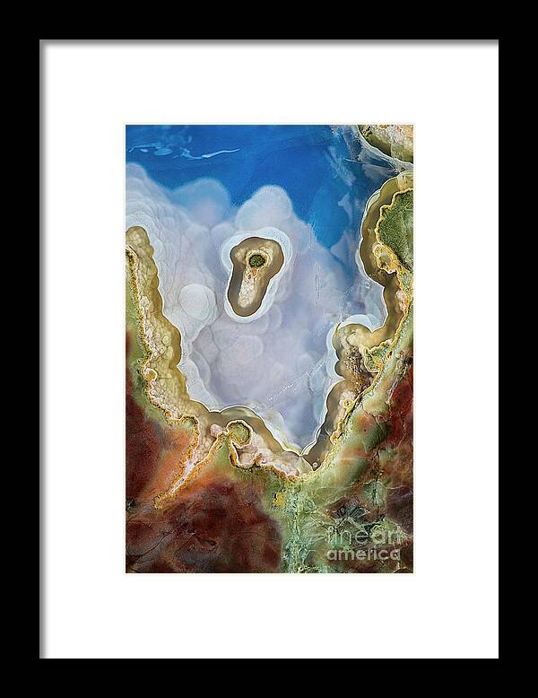 Opal Butte Blue Hyalite Framed Print featuring the photograph Sand Island in Opal Bay RO9809 by Mark Graf