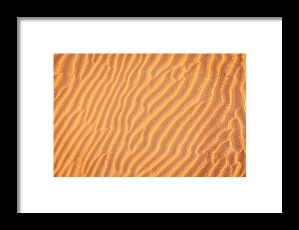Dubai Framed Print featuring the photograph Sand pattern by Alexey Stiop