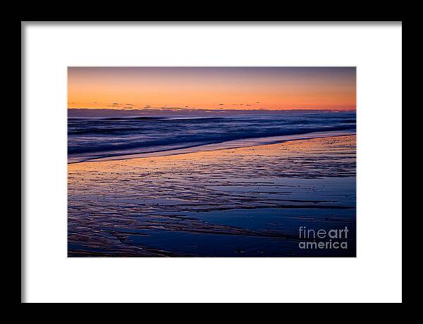 Barnstable County Framed Print featuring the photograph Sand Patterns in Purple by Susan Cole Kelly