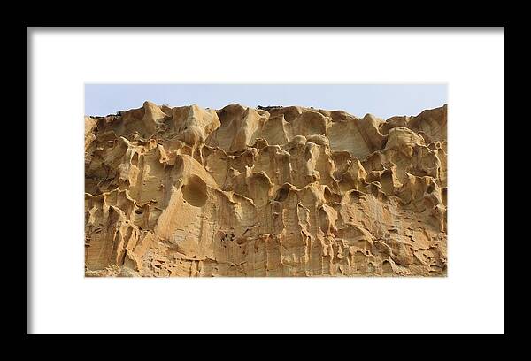 Sandstone Framed Print featuring the photograph Sandstone Cliff - 3 by Christy Pooschke