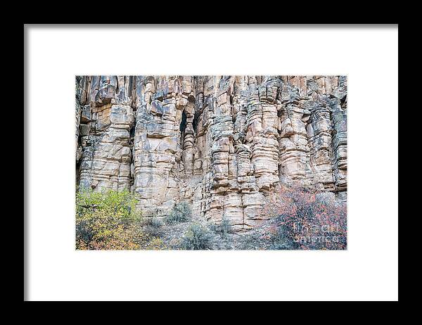 Colorado Framed Print featuring the photograph Sandstone Cliff With Columns And Pillars by Marek Uliasz