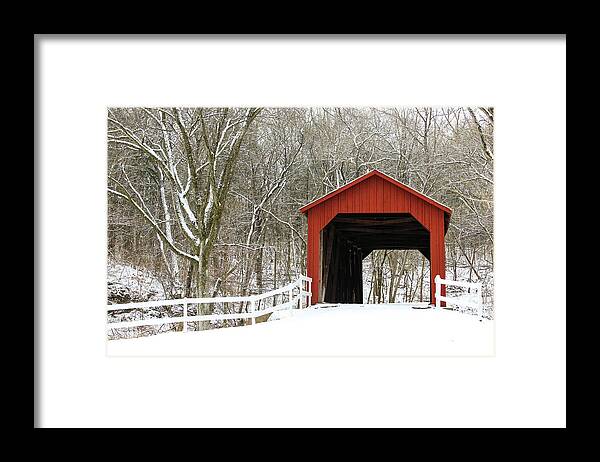 Landscape Framed Print featuring the photograph Sandy Creek Covered Bridge by Holly Ross