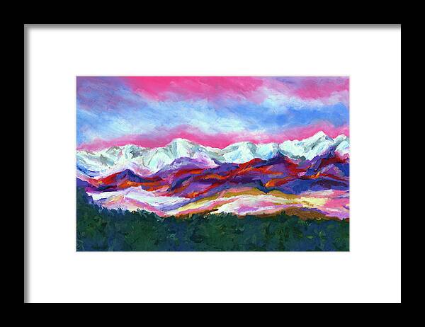 Sangre De Cristo Framed Print featuring the painting Sangre de Cristo Mountains by Stephen Anderson