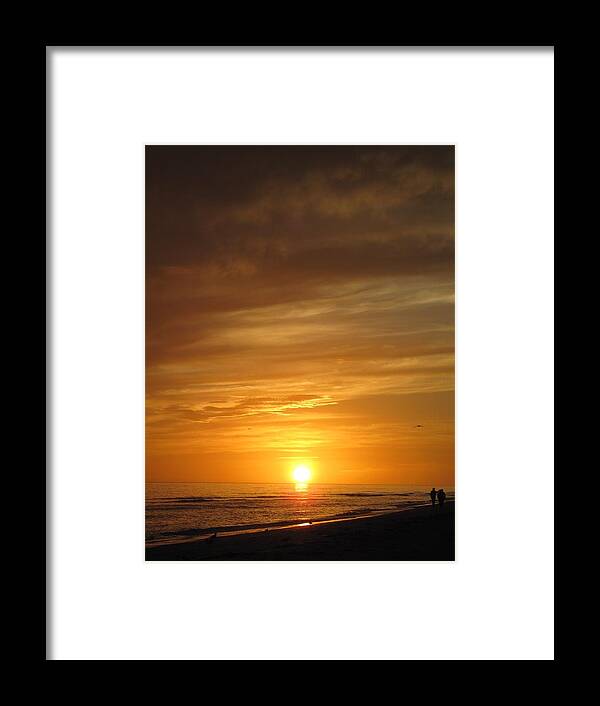 Beach Framed Print featuring the photograph Sanibel Sunset by Betty Buller Whitehead