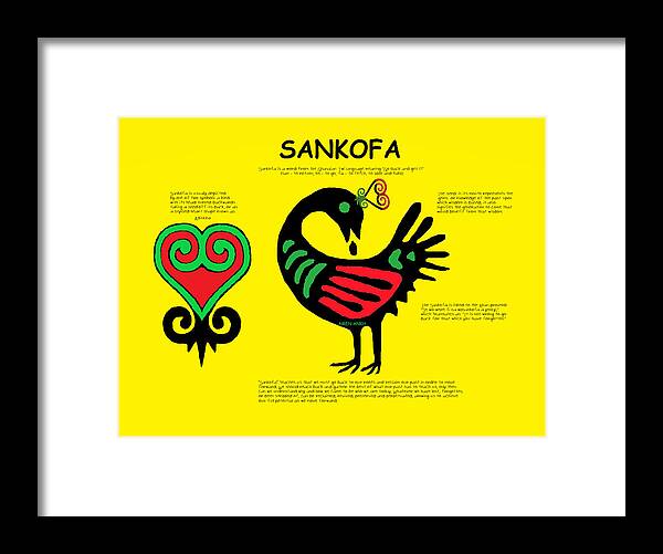 Sankofa Framed Print featuring the digital art Sankofa Knowledge by Adenike AmenRa