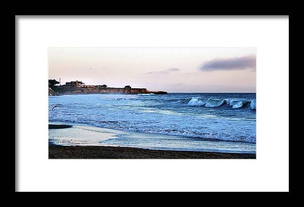 Santa Cruz Framed Print featuring the photograph Santa Cruz Bay Waves by Marilyn MacCrakin