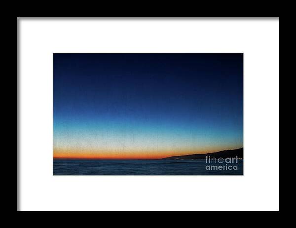 Santa Monica Framed Print featuring the photograph Santa Monica Sunset 1 by Doug Sturgess