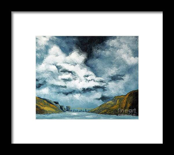 Landscape Framed Print featuring the painting Santa Rosa Lake 3 by Carl Owen