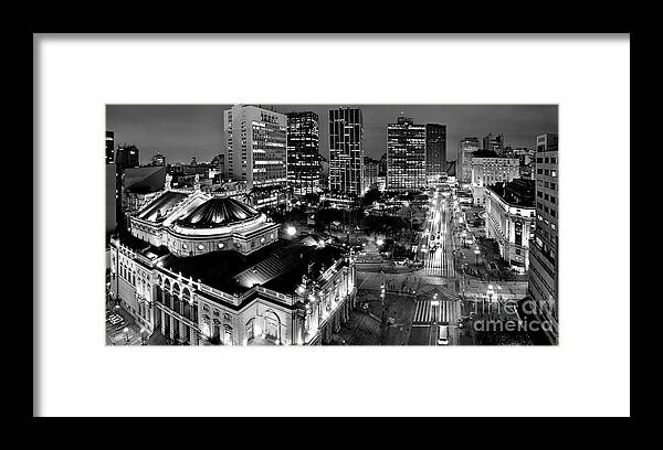 Sao Paulo Framed Print featuring the photograph Sao Paulo Downtown - Viaduto do Cha and around by Carlos Alkmin