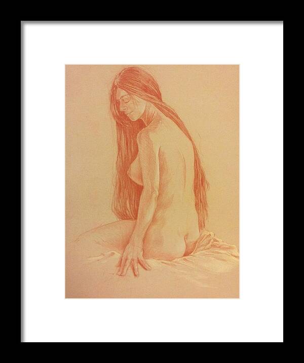 Nude Framed Print featuring the painting Sarah #2 by James Andrews